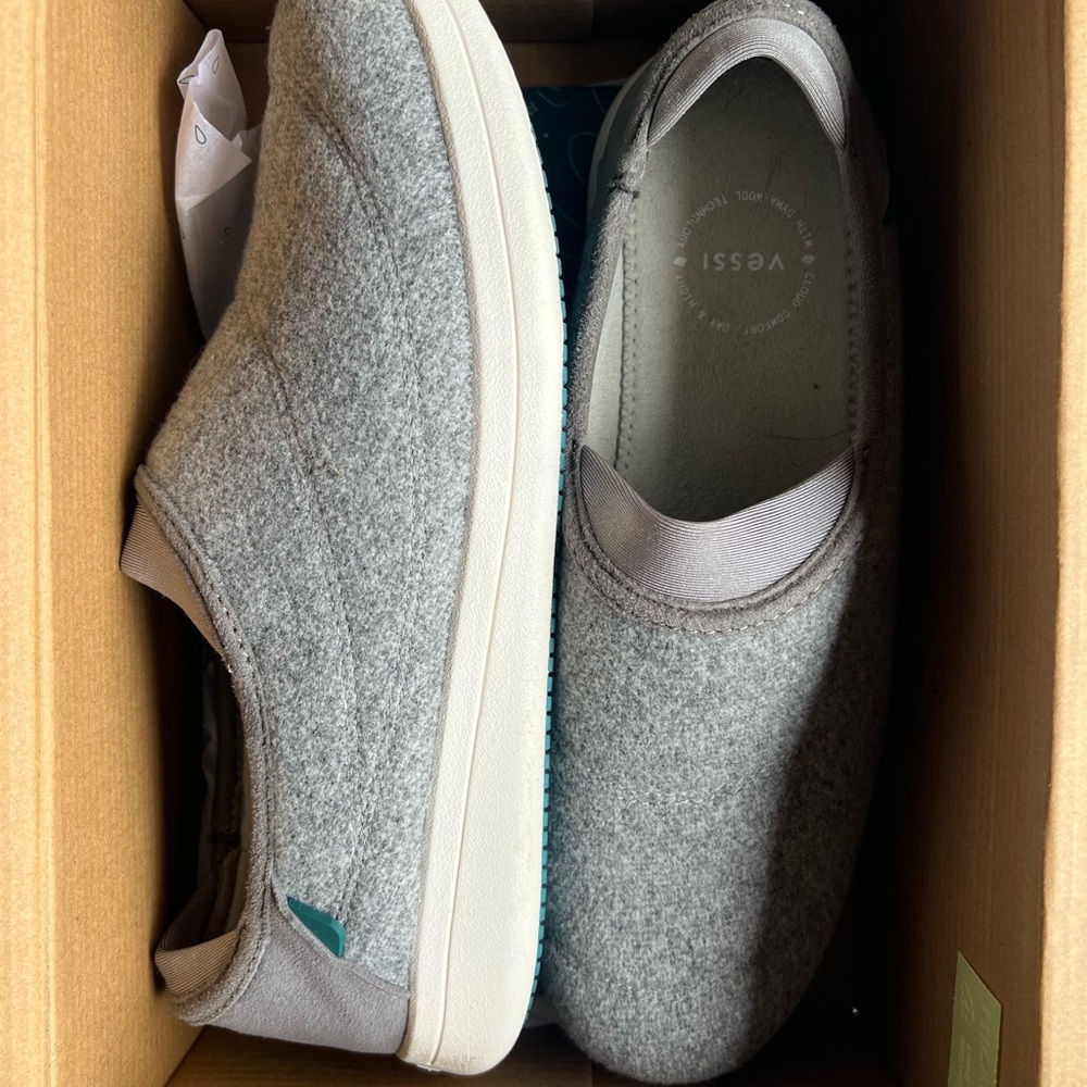 NIB Vessi Gray Slip-On Sneakers